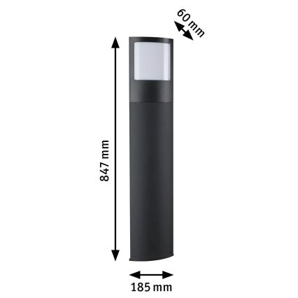 Paulmann 94515 - LED/8,5W IP44 Zatemnjiva hišna številka s senzorjem gibanja in mraka PADEA 230V antracit