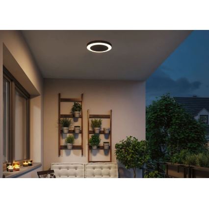 Paulmann 94526 - LED/14W IP44 Zunanja stropna svetilka s senzorjem CIRCULA 230V