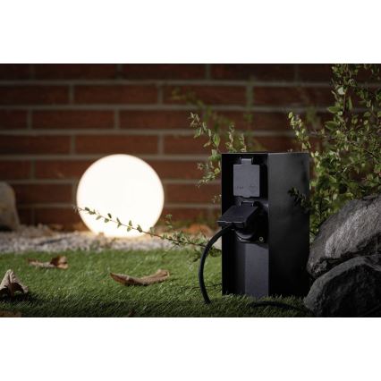 Paulmann 94657 - Zunanji stebriček z vtičnicami RIO 2Z SCHUKO 230V IP44