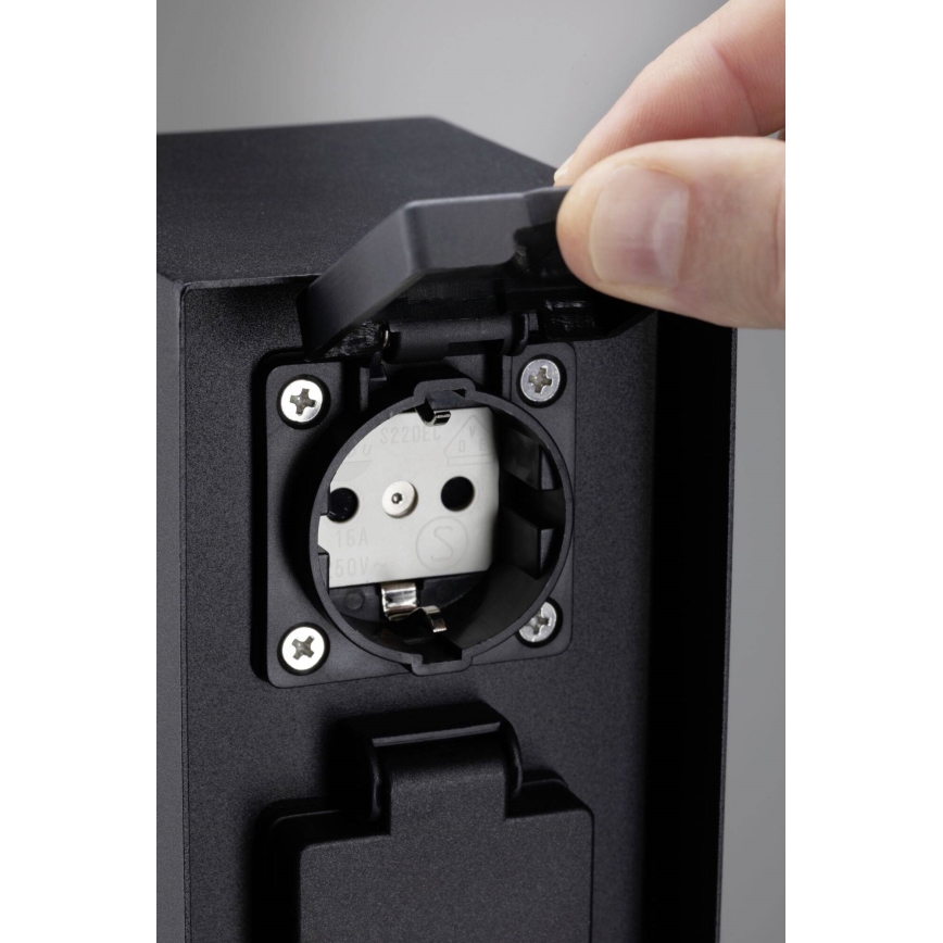 Paulmann 94657 - Zunanji stebriček z vtičnicami RIO 2Z SCHUKO 230V IP44
