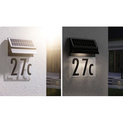 Paulmann 94694 - LED/0,2W IP44 Solarna hišna številka NEDA 3,7V 1800 mAh