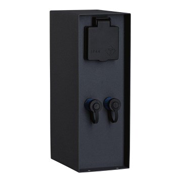 Paulmann 94700 - Zunanji stebriček z vtičnicami RIO 2Z SCHUKO 230V IP44