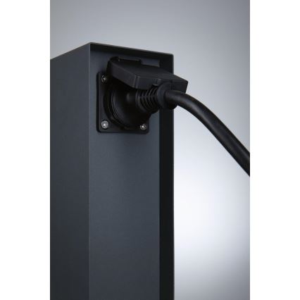 Paulmann 94700 - Zunanji stebriček z vtičnicami RIO 2Z SCHUKO 230V IP44