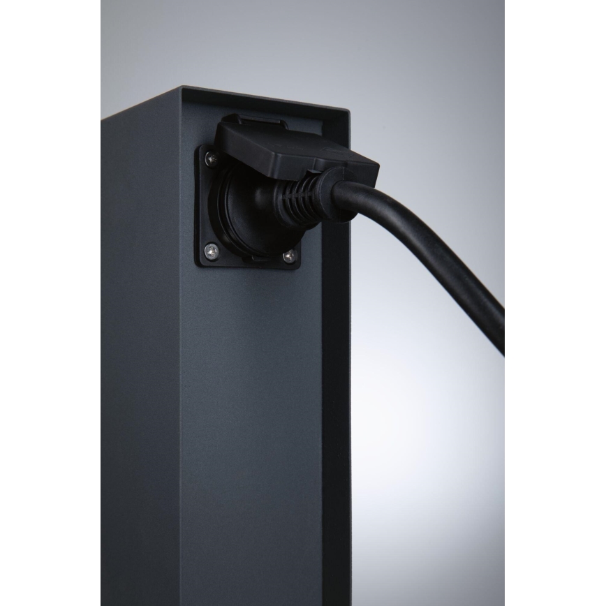 Paulmann 94700 - Zunanji stebriček z vtičnicami RIO 2Z SCHUKO 230V IP44