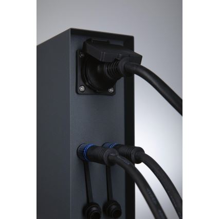 Paulmann 94700 - Zunanji stebriček z vtičnicami RIO 2Z SCHUKO 230V IP44