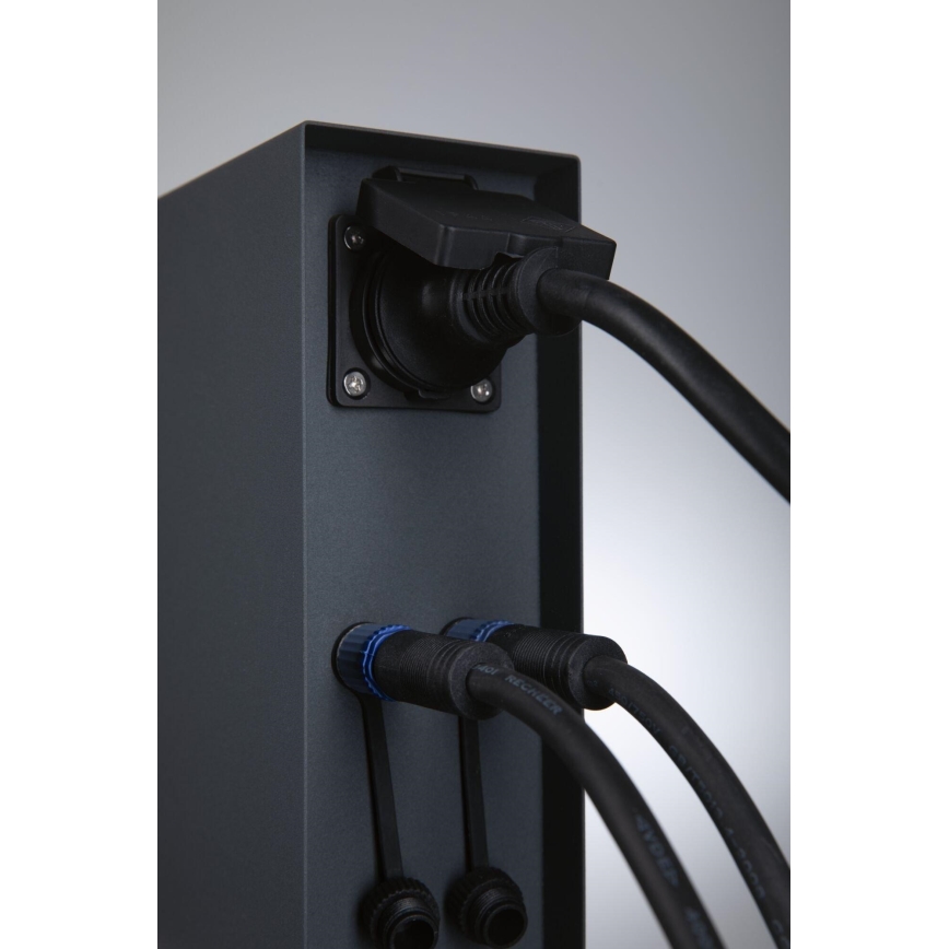 Paulmann 94700 - Zunanji stebriček z vtičnicami RIO 2Z SCHUKO 230V IP44