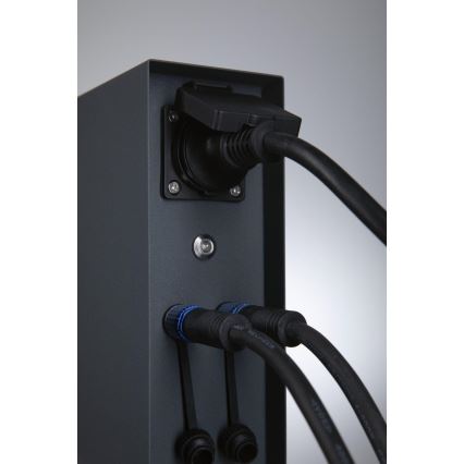 Paulmann 94701 -Zunanji stebriček z vtičnicami s senzorjem mraka RIO 2Z SCHUKO 230V IP44