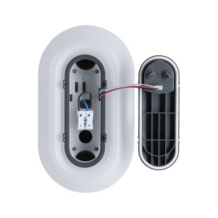 Paulmann 94958 - LED/18,5W IP65 Zatemnljivo zunanje stensko svetilo s senzorjem gibanja in mraka ELUNOR 230V 2200/3000/4000K antracit