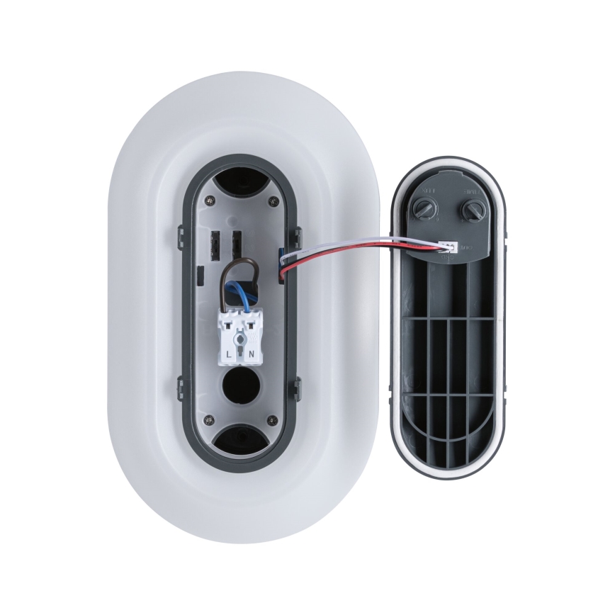 Paulmann 94958 - LED/18,5W IP65 Zatemnljivo zunanje stensko svetilo s senzorjem gibanja in mraka ELUNOR 230V 2200/3000/4000K antracit