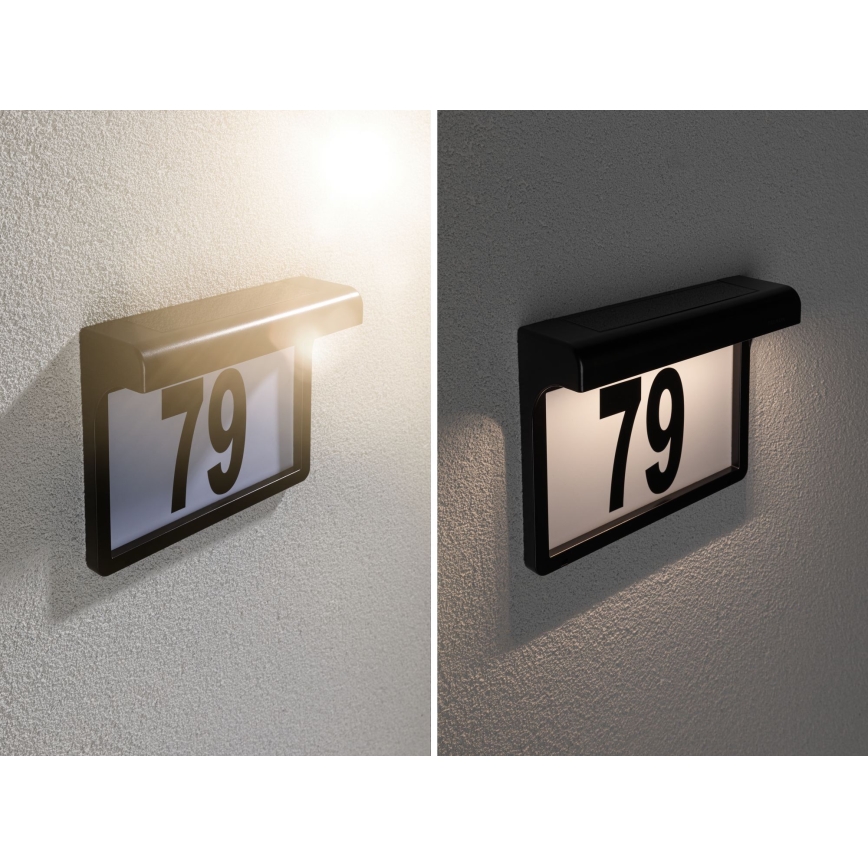 Paulmann 95388 - LED/0,05W IP44 Solarna hišna številka s senzorjem DAYTON 4,8V