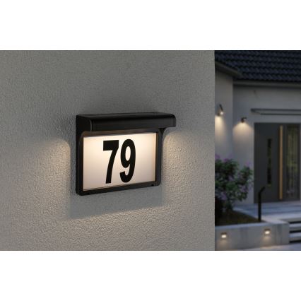 Paulmann 95388 - LED/0,05W IP44 Solarna hišna številka s senzorjem DAYTON 4,8V