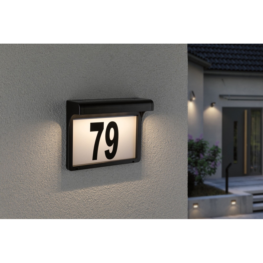 Paulmann 95388 - LED/0,05W IP44 Solarna hišna številka s senzorjem DAYTON 4,8V