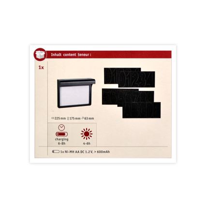 Paulmann 95388 - LED/0,05W IP44 Solarna hišna številka s senzorjem DAYTON 4,8V