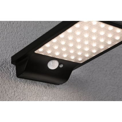 Paulmann 95393 - LED/4W IP44 Zatemnitvena solarna stenska svetilka s senzorjem SOLVEIG 3,7V 2000 mAh