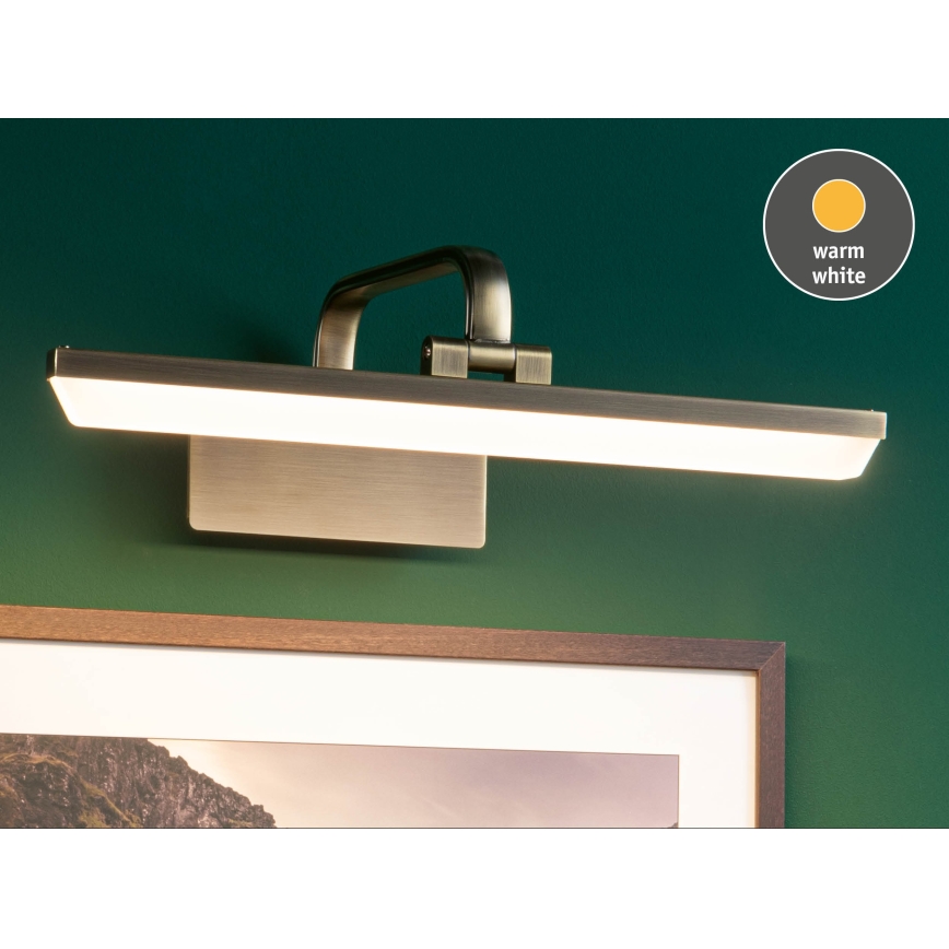 Paulmann 95569 - LED/9,5W Stensko svetilo za slike RENAN 230V 40 cm medenina