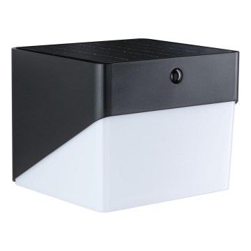 Paulmann 95746 - LED/2,3W IP44 sončno stensko svetilo s senzorjem EILEEN 3,7/230V 4000 mAh črna