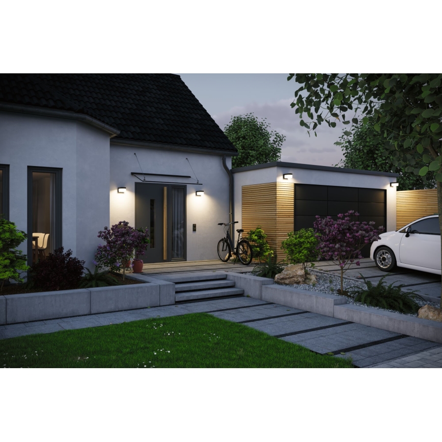 Paulmann 95747 - LED/2,3W IP44 Sončna stenska svetilka s senzorjem CALYNE 3,7/230V 4000 mAh črna