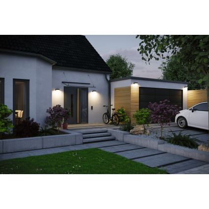 Paulmann 95748 - LED/2,3W IP44 Solarna stenska svetilka s senzorjem ISLEEN 3,7/230V 4000 mAh črna
