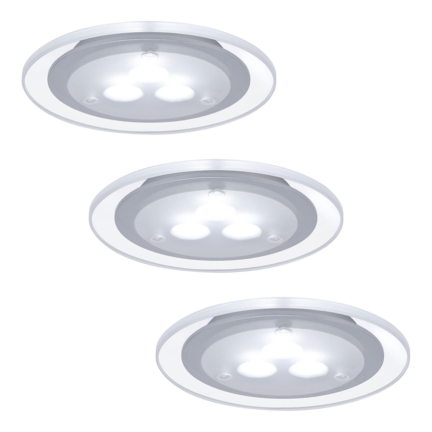 Paulmann 98352 - SET 3x LED vgradna svetilka MICRO LINE 1xLED/3W/230V/12V