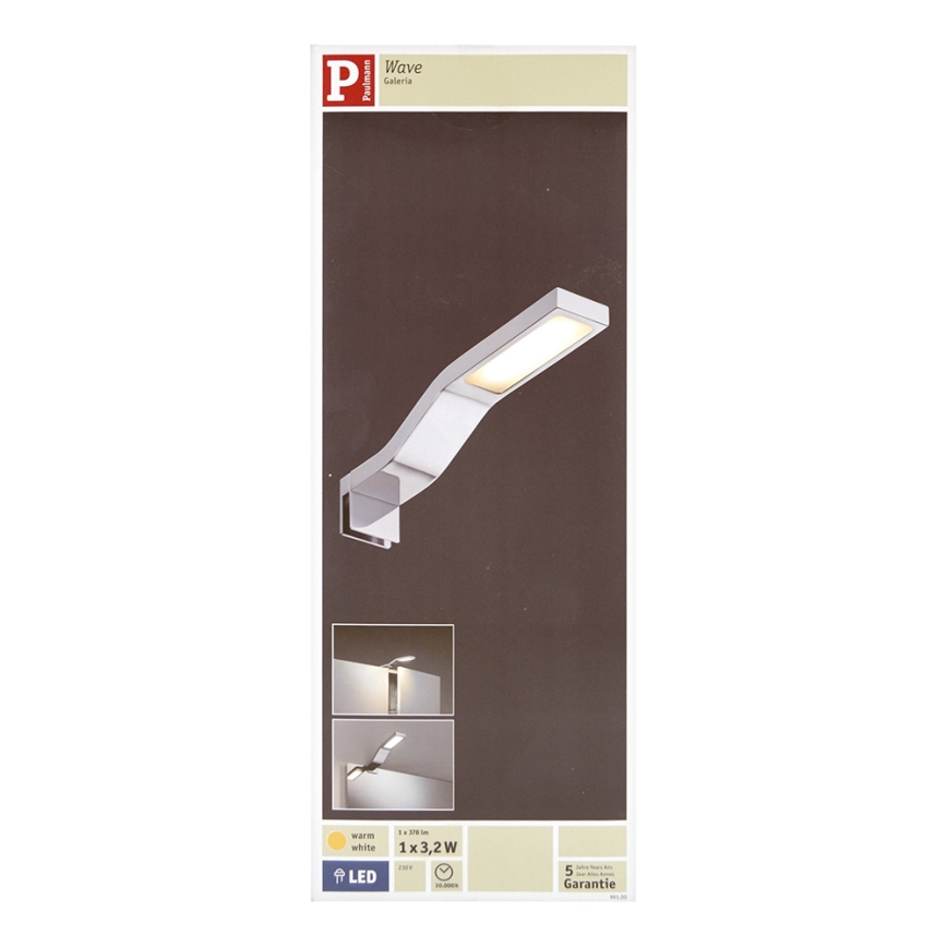 Paulmann 99100 - LED/3,2W IP44 Kopalniška luč za osvetlitev ogledala GALERIA 230V