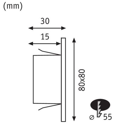 Paulmann 99495 - LED/1,2W Stopniščna svetilka EDGE 230V