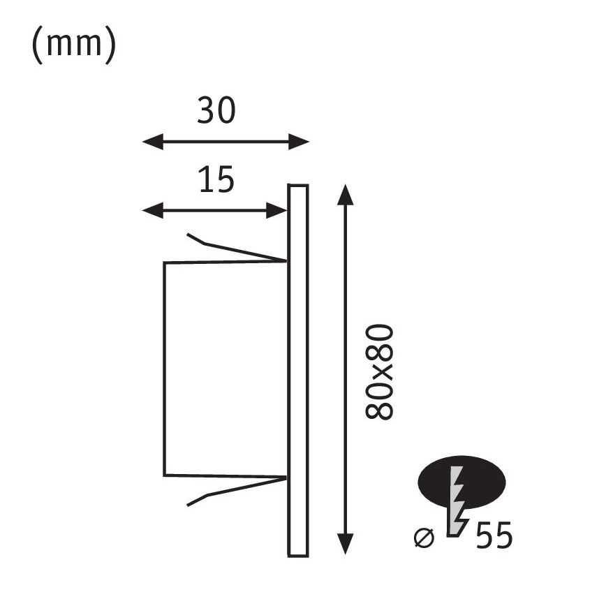 Paulmann 99495 - LED/1,2W Stopniščna svetilka EDGE 230V