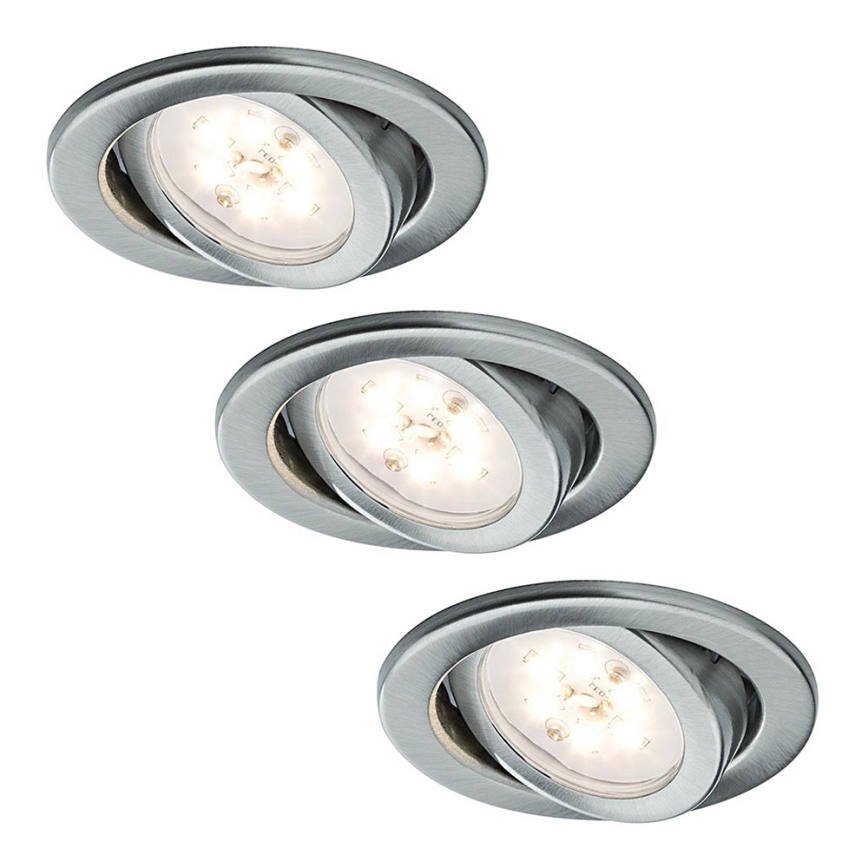 Paulmann - Nice Price 3893 - KOMPLET 3x LED Vgradna svetilka EBL 3xLED/3W/230V