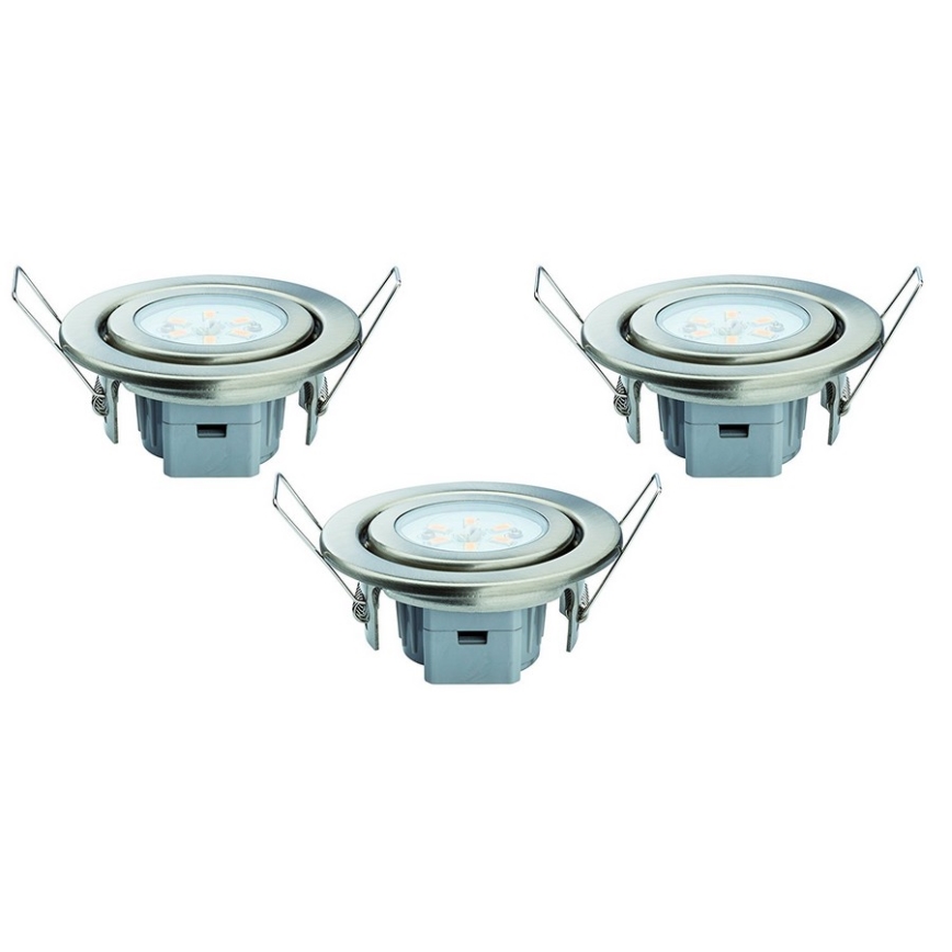 Paulmann - Nice Price 3893 - KOMPLET 3x LED Vgradna svetilka EBL 3xLED/3W/230V