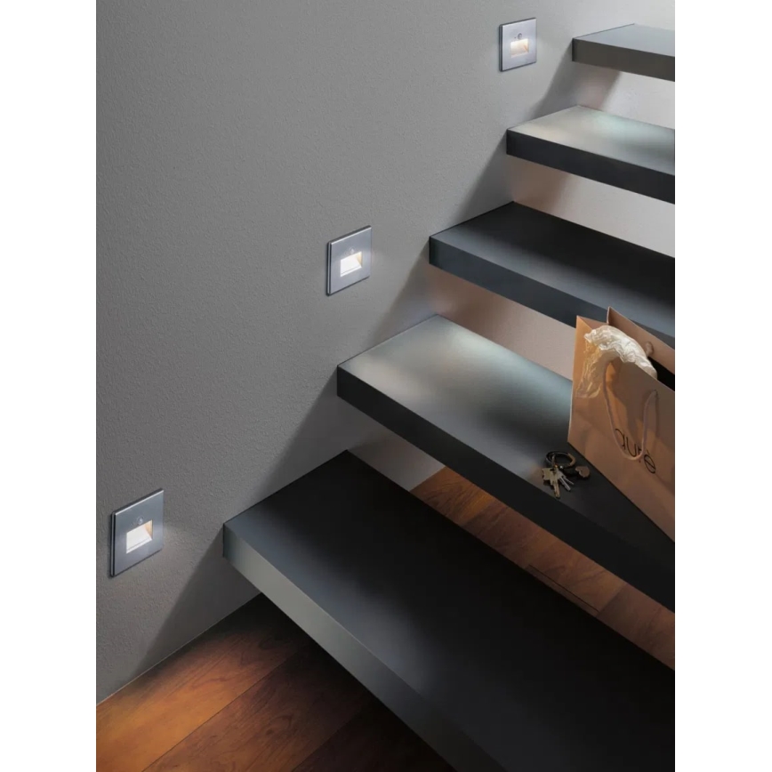 Paulmann  93134 - LED/1,2W Stopniščna svetilka s senzorjem EDGE 230V mat krom