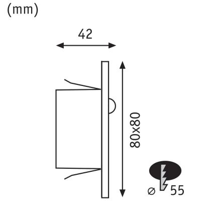 Paulmann  93134 - LED/1,2W Stopniščna svetilka s senzorjem EDGE 230V mat krom