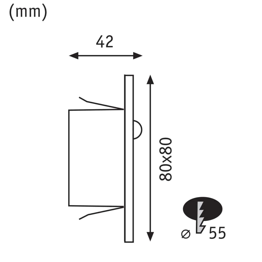 Paulmann  93134 - LED/1,2W Stopniščna svetilka s senzorjem EDGE 230V mat krom