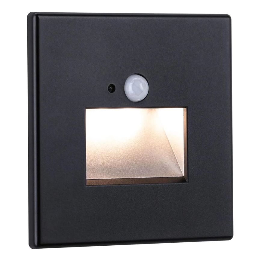 Paulmann  93135 - LED/1,2W Stopniščna svetilka s senzorjem EDGE 230V črna