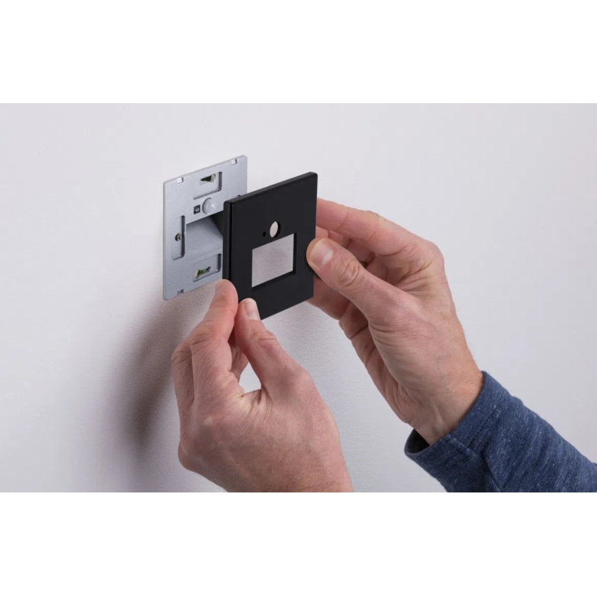Paulmann  93135 - LED/1,2W Stopniščna svetilka s senzorjem EDGE 230V črna