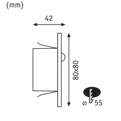 Paulmann  93135 - LED/1,2W Stopniščna svetilka s senzorjem EDGE 230V črna