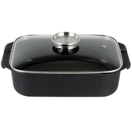 Pekač s pokrovom TORO, 6,5 l, 34,5 x 10 x 24,5 cm, črne barve