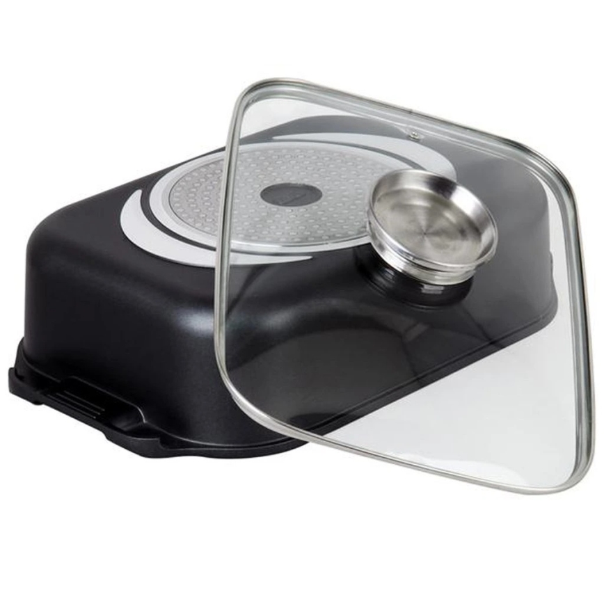 Pekač s pokrovom TORO, 6,5 l, 34,5 x 10 x 24,5 cm, črne barve