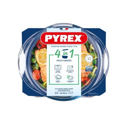 Pekač za peko s pokrovom PYREX 2,1 l