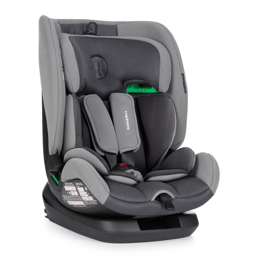PETITE&MARS - Avtomobilski sedež PRIME PRO i-Velikost 76-150 cm (9-36 kg) siva