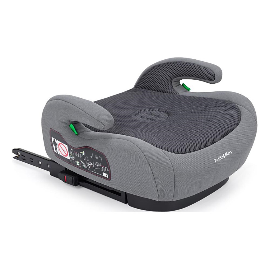PETITE&MARS - Avtosedež OPTIMUS PRO i-Velikost 125-150 cm (22-36 kg) siva