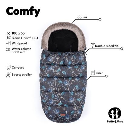 PETITE&MARS - Otroška spalna vreča 4v1 COMFY Vrtnica Petal bež