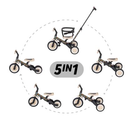 PETITE&MARS - Otroški tricikel 5 v 1 TURBO LIMITED City Beat