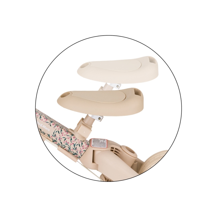 PETITE&MARS - Otroški tricikel 5 v 1 TURBO LIMITED Pink Meadow