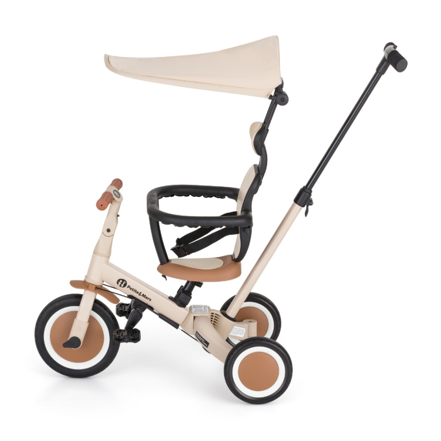 PETITE&MARS - Otroški tricikel 5 v 1 TURBO PLUS Desert Sand
