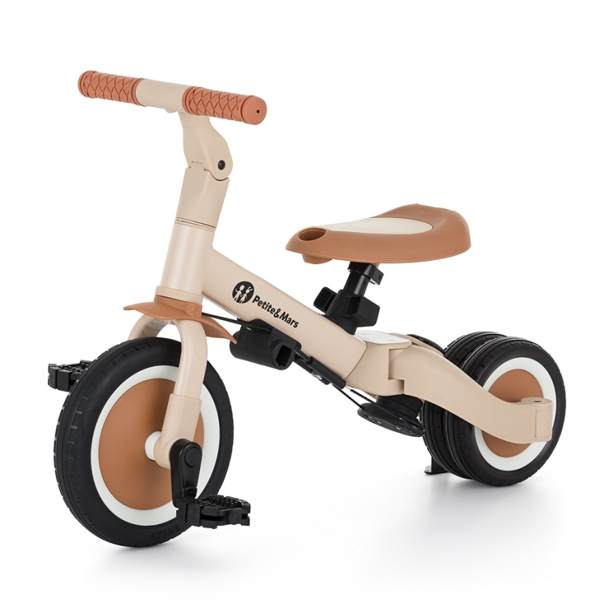 PETITE&MARS - Otroški tricikel 5 v 1 TURBO PLUS Desert Sand