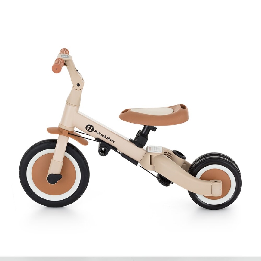 PETITE&MARS - Otroški tricikel 5v1 TURBO Desert Sand