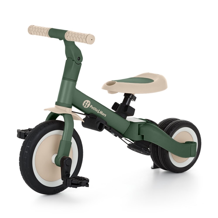 PETITE&MARS - Otroški tricikel 5v1 TURBO Misty Green