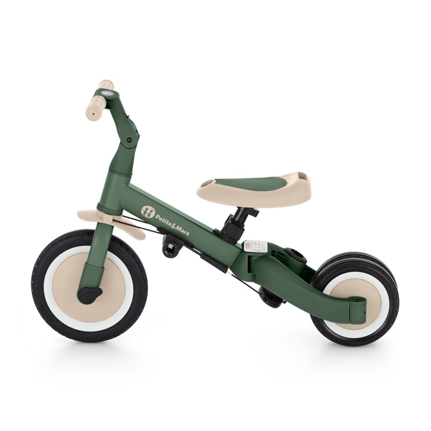 PETITE&MARS - Otroški tricikel 5v1 TURBO Misty Green