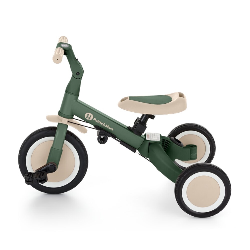 PETITE&MARS - Otroški tricikel 5v1 TURBO Misty Green