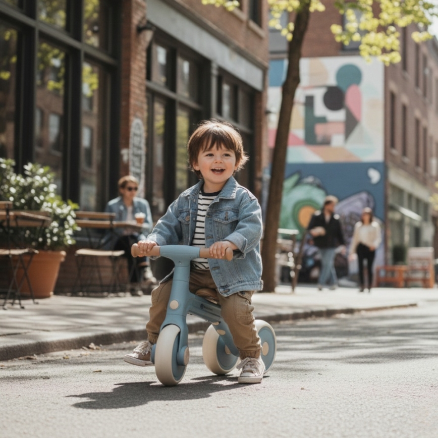 PETITE&MARS - Otroški trikolesnik 3 v 1 BINGO Stering Blue