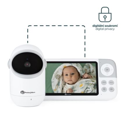 PETITE&MARS - Otroški video monitor EVE 5.0, 3,8 V, 3050 mAh